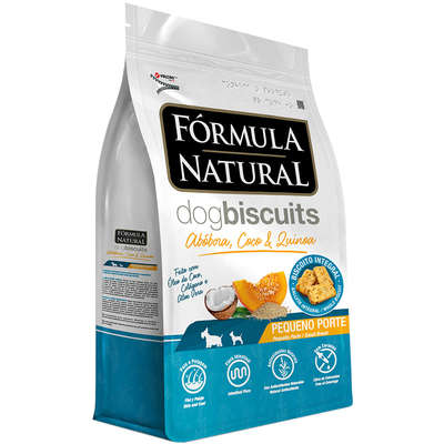 Biscoito Fórmula Natural DogBiscuits Cães Porte Mini e Pequeno Sabor Abóbora e Coco